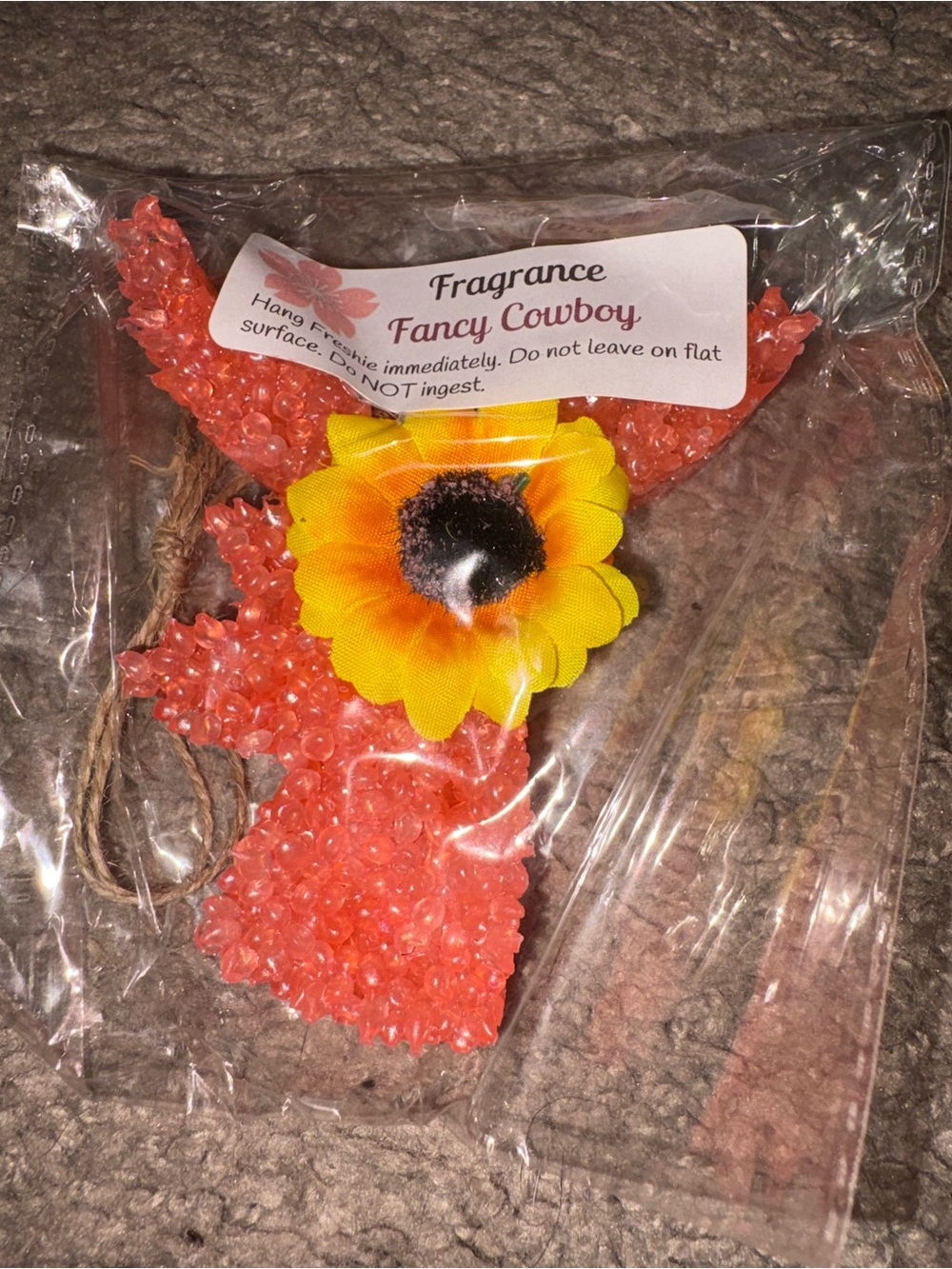 Fancy Cowboy Fragrance Air Freshener with Sunflower Accent